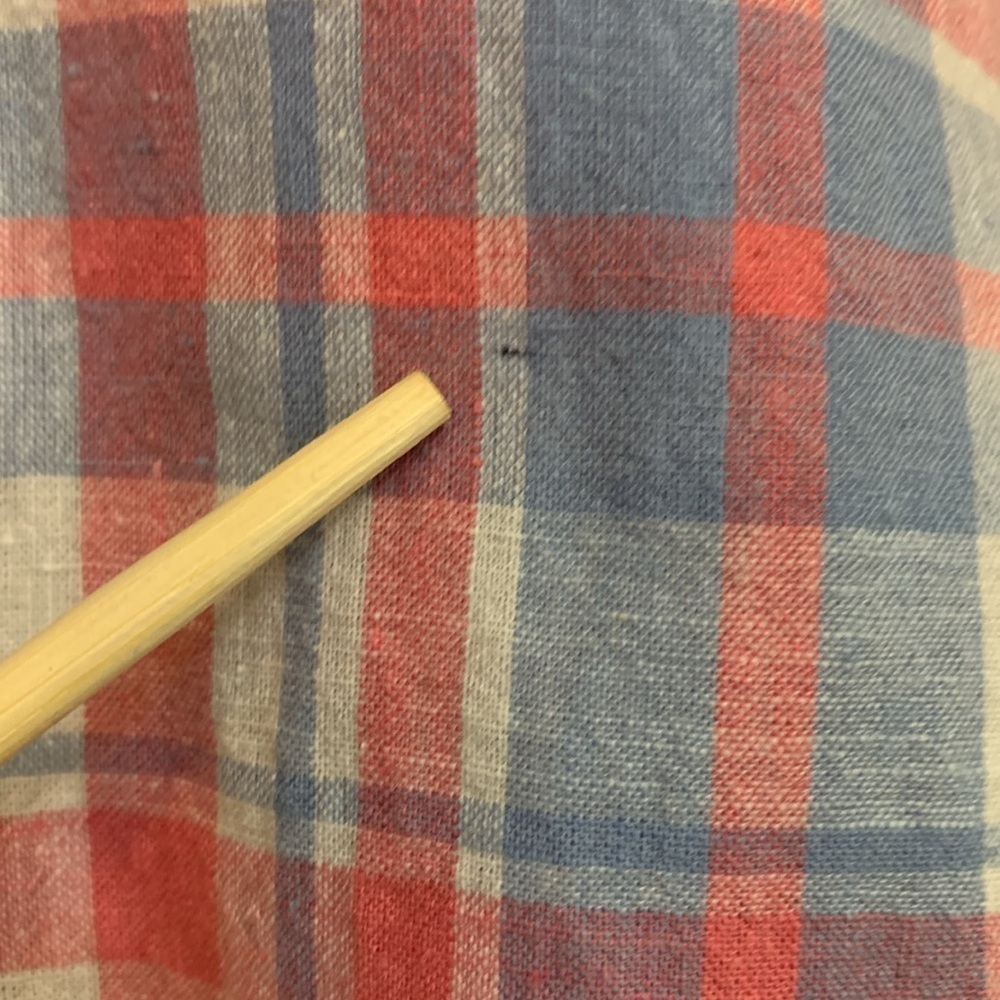 Vineyard Vines Plaid Slim Fit Whale Cotton Linen Blend Button Down Oxford Shirt - Picture 14 of 17